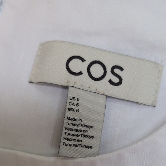 COS White Ruffled Sleeveless Midi Dress - Picture 11 of 13